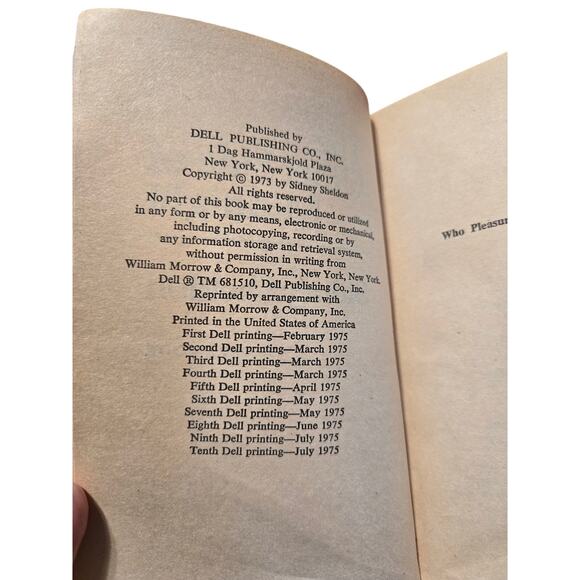 Sidney Sheldon THE OTHER SIDE OF MIDNIGHT Classic Thriller Dell Fiction - Picture 7 of 8